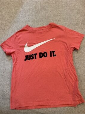 Nike Kids Coral Pink 'Just Do It.' Logo Tee